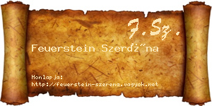 Feuerstein Szeréna névjegykártya